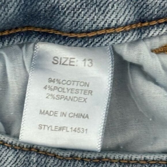 Y2K Flare Jeans 13 High Waist Fading Distressed Rip Festival Streetwear Grunge - Picture 4 of 12